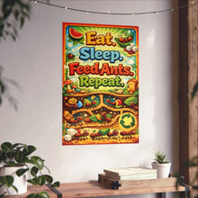 Load image into Gallery viewer, Matte Poster — "Eat. Sleep. Feed Ants. Repeat." Colorful Kids Room Art