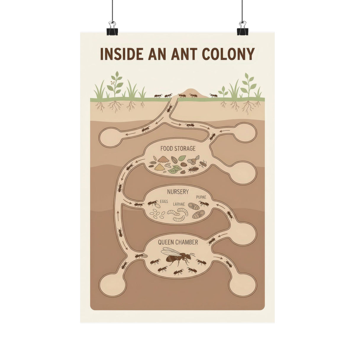 Ant Farms & Formicarium Kits | Inside an Ant Colony - Wall Poster